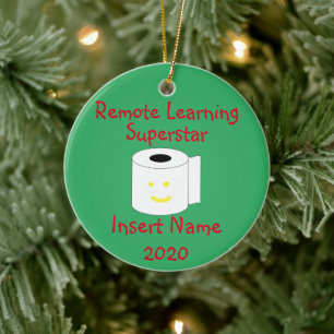 Adorno De Cerámica Navidades de aprendizaje remoto