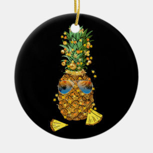 Adorno De Cerámica Navidades de árbol de Navidad de piña en julio Fru