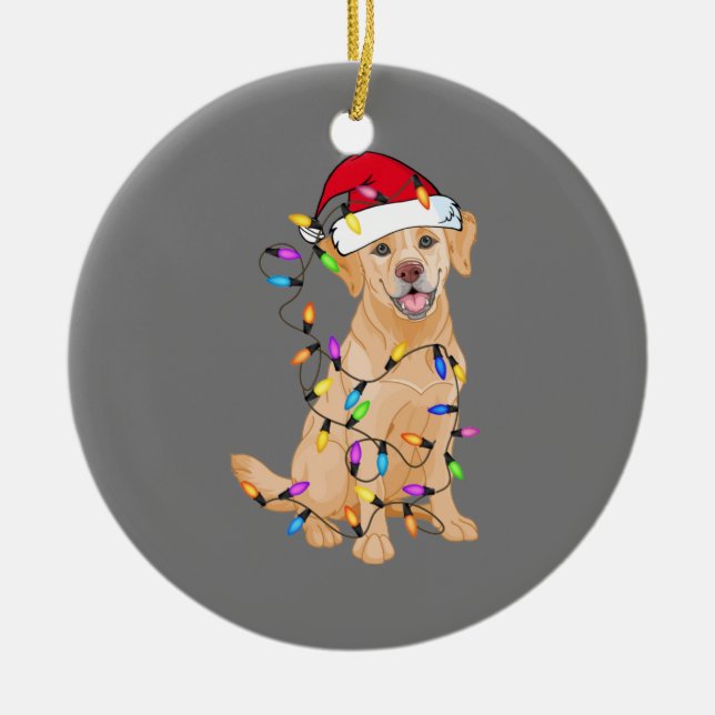 Adorno De Cerámica Navidades de árbol de pastores alemanes dulces nav (Frente)