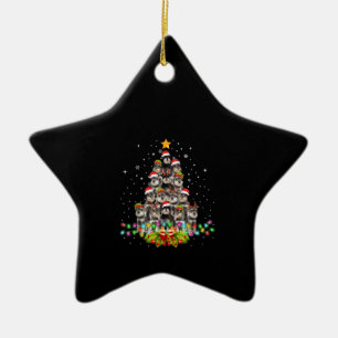 Adorno De Cerámica Navidades de árboles de perros Schnauzer Mascota d