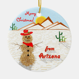 Adorno De Cerámica Navidades de Arizona Tumbleweed