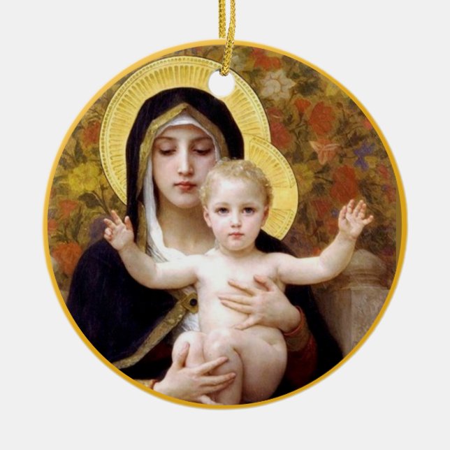 Adorno De Cerámica Navidades de arte de la natividad (Frente)