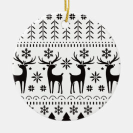 Adorno De Cerámica Navidades de arte popular moderno reno