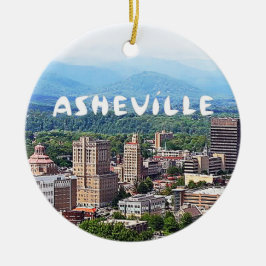 Adorno De Cerámica Navidades de Asheville, Carolina del Norte