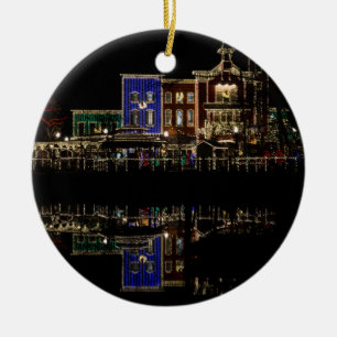 Adorno De Cerámica Navidades de aterrizaje de bomberos