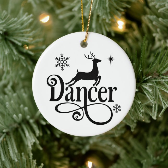 Adorno De Cerámica Navidades de bailarín con nombres de renos de Sant (Árbol)