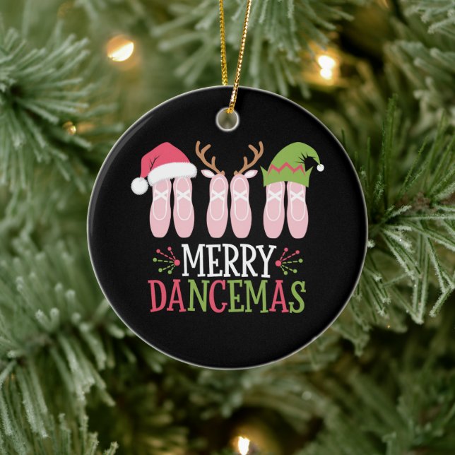 Adorno De Cerámica Navidades de bailes de cerezos ballet zapatillas b (Árbol)
