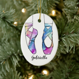 Adorno De Cerámica Navidades de ballet personalizados
