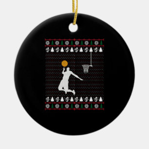 Adorno De Cerámica Navidades de baloncesto