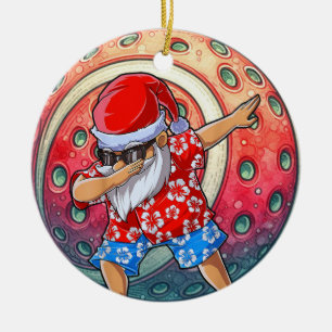 Adorno De Cerámica Navidades de baloncesto con la temática de Santa C