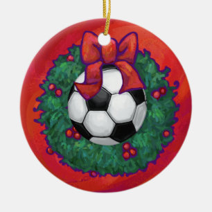 Adorno De Cerámica Navidades de baloncesto de fútbol