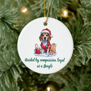 Adorno De Cerámica Navidades de Beagle de Lover
