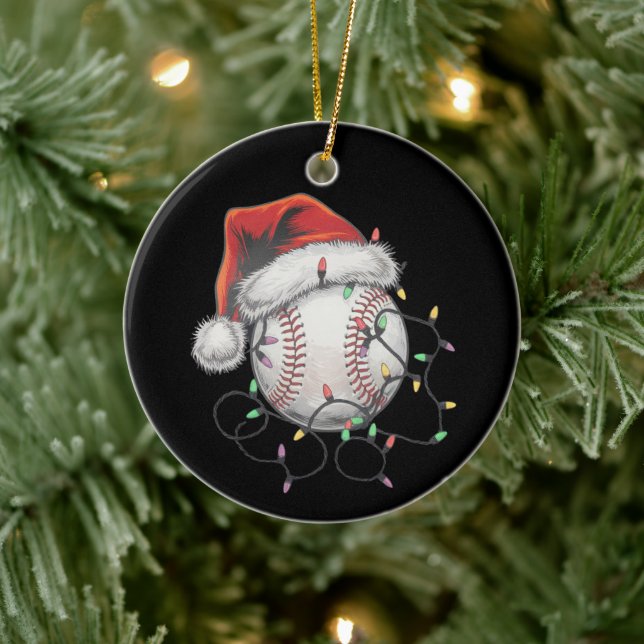Adorno De Cerámica Navidades de béisbol de Santa Elena (Árbol)