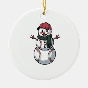 Adorno De Cerámica Navidades de Béisbol de Snowden