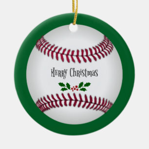 Adorno De Cerámica Navidades de béisbol, diseño de vacaciones,