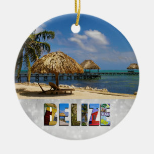 Adorno De Cerámica Navidades de Belice San Pedro Beach Ambergris Caye