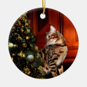 Adorno De Cerámica Navidades de Bengal Kitty