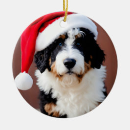 Adorno De Cerámica Navidades de Bernedoodle