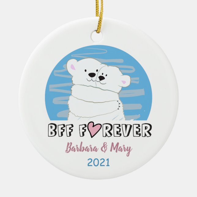 Adorno De Cerámica Navidades de BFF (Frente)