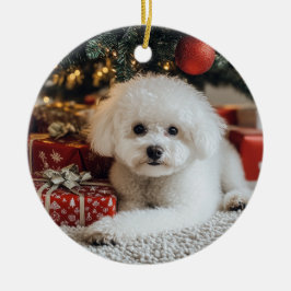 Adorno De Cerámica Navidades de Bichon
