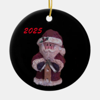 Adorno De Cerámica navidades de BIRDHOUSE SANTA 2025
