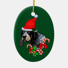 Adorno De Cerámica Navidades de Bluetick Coonhound