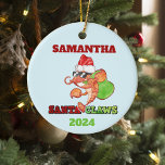 Adorno De Cerámica Navidades de bogavantes de Santa Clawga Personaliz<br><div class="desc">Este diseño puede ser personalizado en el área proporcionada cambiando la foto y/o el texto. O puede personalizarse haciendo clic en Personalizar esta plantilla y, a continuación, eligiendo la opción de hacer clic en el personalizar y eliminando o cambiando el color del fondo, agregando texto, cambiando el color o estilo...</div>