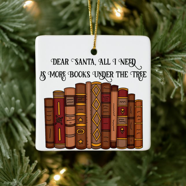 Adorno De Cerámica Navidades de Book Lover (Árbol)