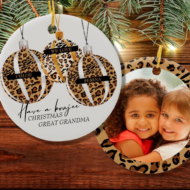 Adorno De Cerámica Navidades de Boujee impresos por el gran leopardo  (Subido por el creador)