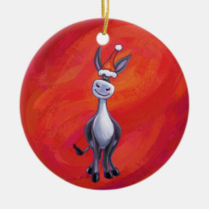 Adorno De Cerámica Navidades de burro