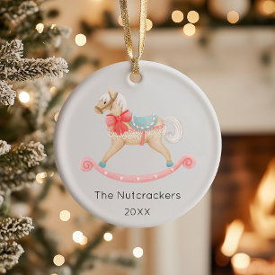 Adorno De Cerámica Navidades de caballos de Rockefas Nutcracker