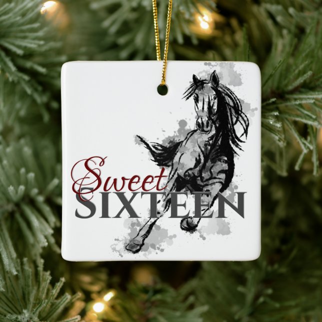 Adorno De Cerámica Navidades de caballos Galloping de Sweet 16 person (Árbol)