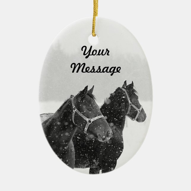 Adorno De Cerámica Navidades de caballos personalizados obsequian a u