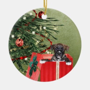 Adorno De Cerámica Navidades de Cachorros