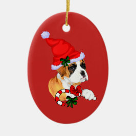 Adorno De Cerámica Navidades de Cachorros