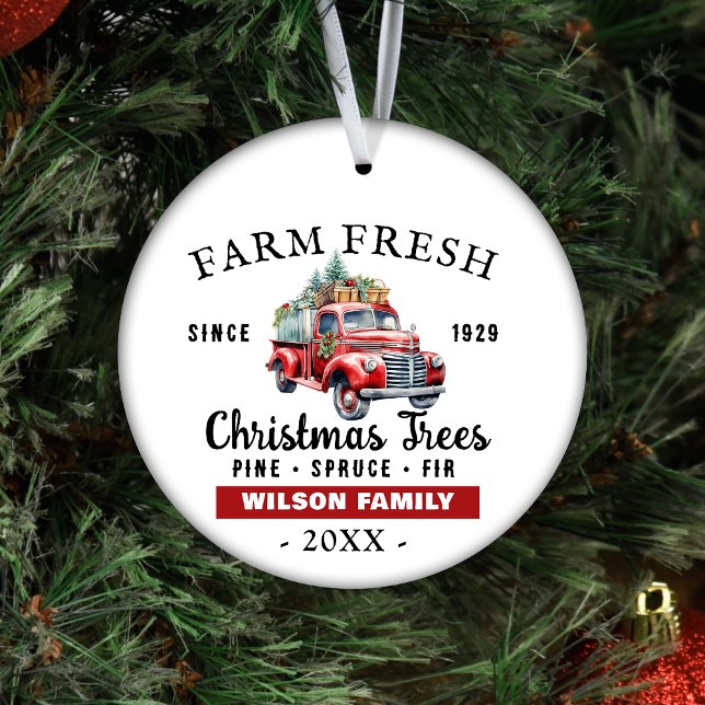 Adorno De Cerámica Navidades de Camión Rojo Fresco de la Granja perso (Subido por el creador)