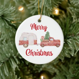Adorno De Cerámica Navidades de camionetas y caravanas de época