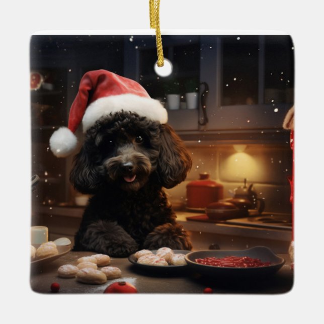 Adorno De Cerámica Navidades de canapé en fiestas navideñas (Anverso)