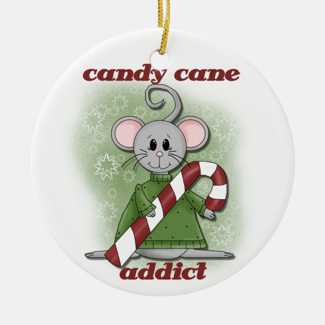 Adorno De Cerámica Navidades de Candy Cane Addict (Frente)