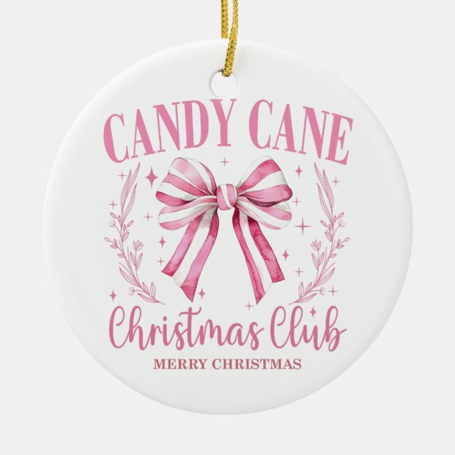 Adorno De Cerámica Navidades de Candy Cane Keepsake (Frente)