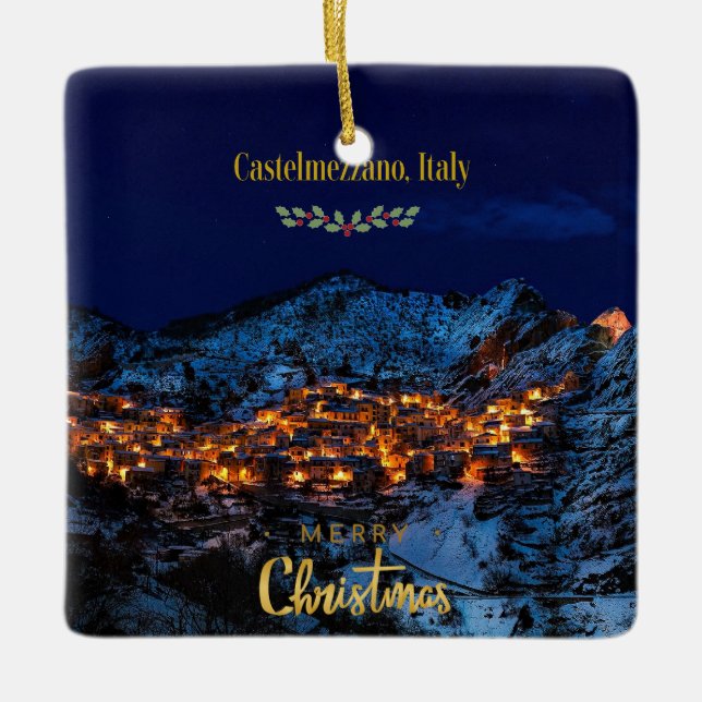 Adorno De Cerámica Navidades de Castelmezzano, Italia (Anverso)