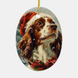 Adorno De Cerámica Navidades de Cavalier King Charles Spaniel