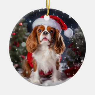 Adorno De Cerámica Navidades de Cavalier King Charles Spaniel Keepsak