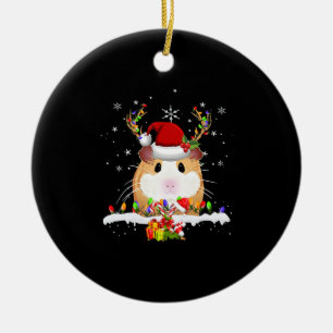 Adorno De Cerámica Navidades de cerdo guineanos Navidades de renos