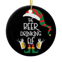Navidades de cerveza Elf Funny Typography Holiday