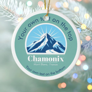 Adorno De Cerámica Navidades de Chamonix Mont Blanc