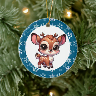 Adorno De Cerámica Navidades de Chibi Personalizado personalizada