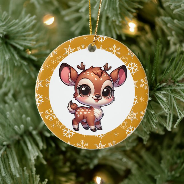 Adorno De Cerámica Navidades de Chibi Personalizado personalizada (Árbol)