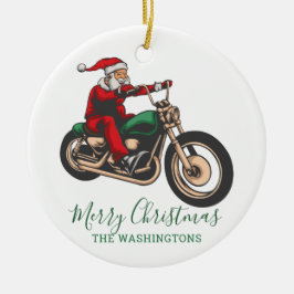 Adorno De Cerámica Navidades de ciclismo personalizado