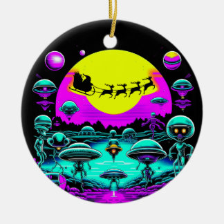 Adorno De Cerámica Navidades de ciencia ficción Aliens